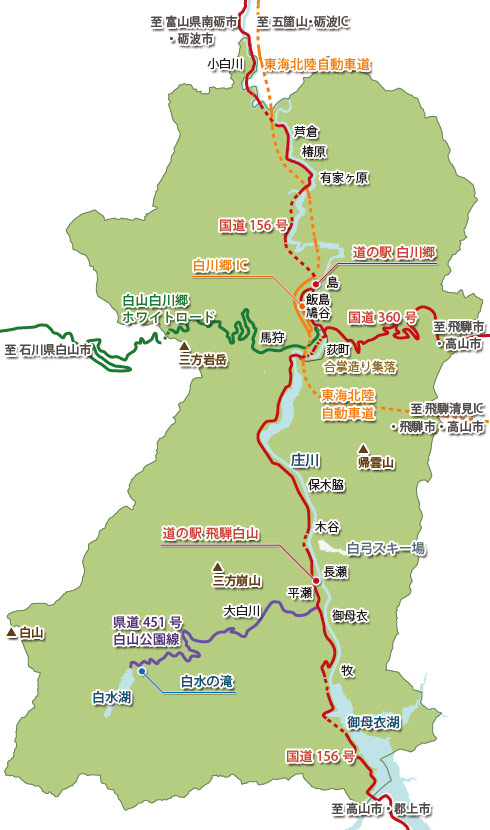 白川村地図